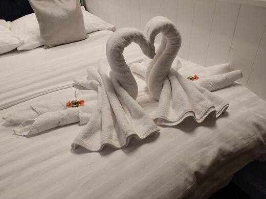 Wellness Puštík - výzdoba postele apartmánu Elegance.jpg